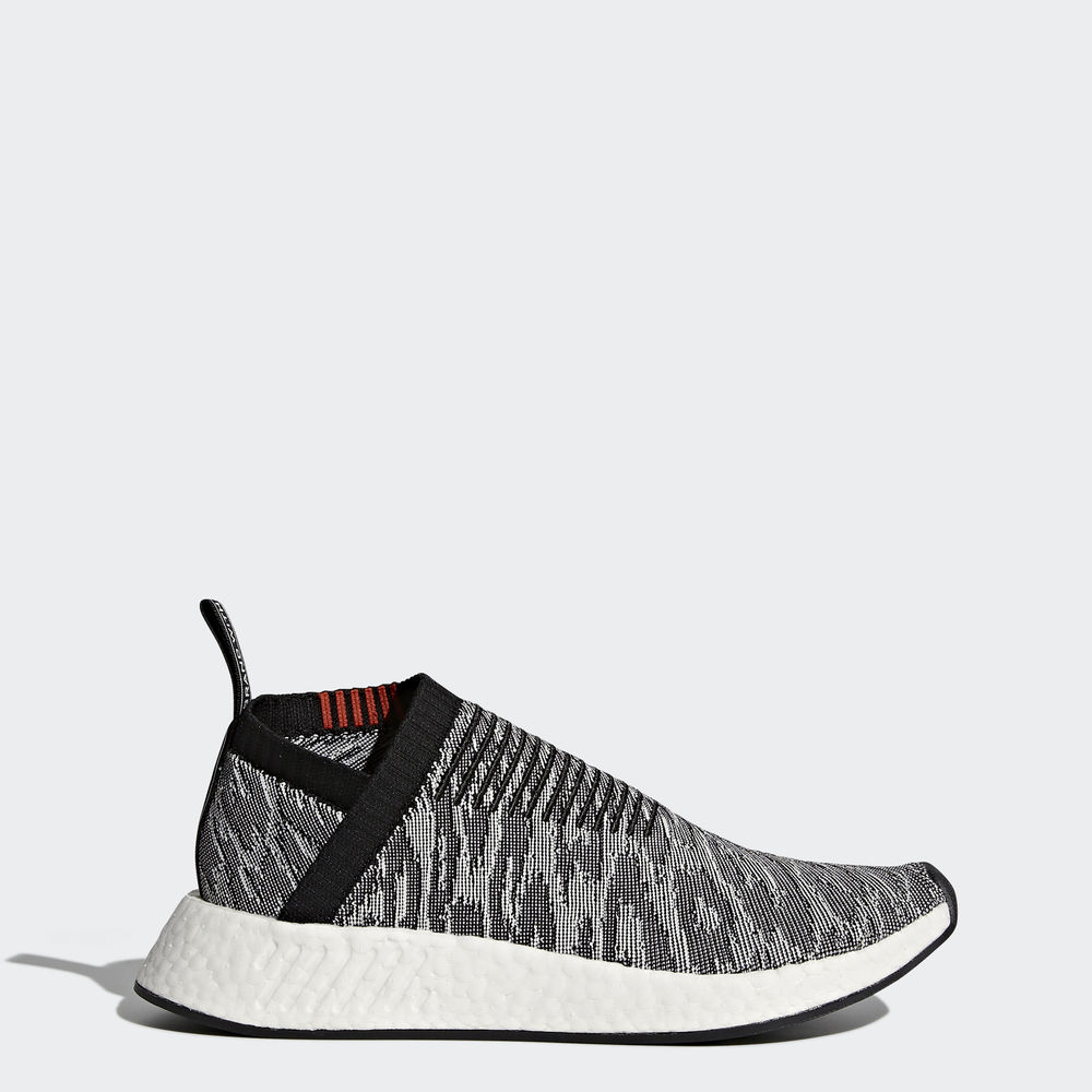 Adidas Nmd_cs2 Primeknit - Originals γυναικεια - Γκρι/Μαυρα/Μαυρα,Μέγεθος: EU 36 – 54 2/3 (572SNGIO)